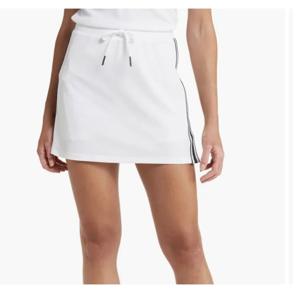 Varley Patrick Tie Waist Skort White Black Stripe Sides Athletic Golf Women’s S